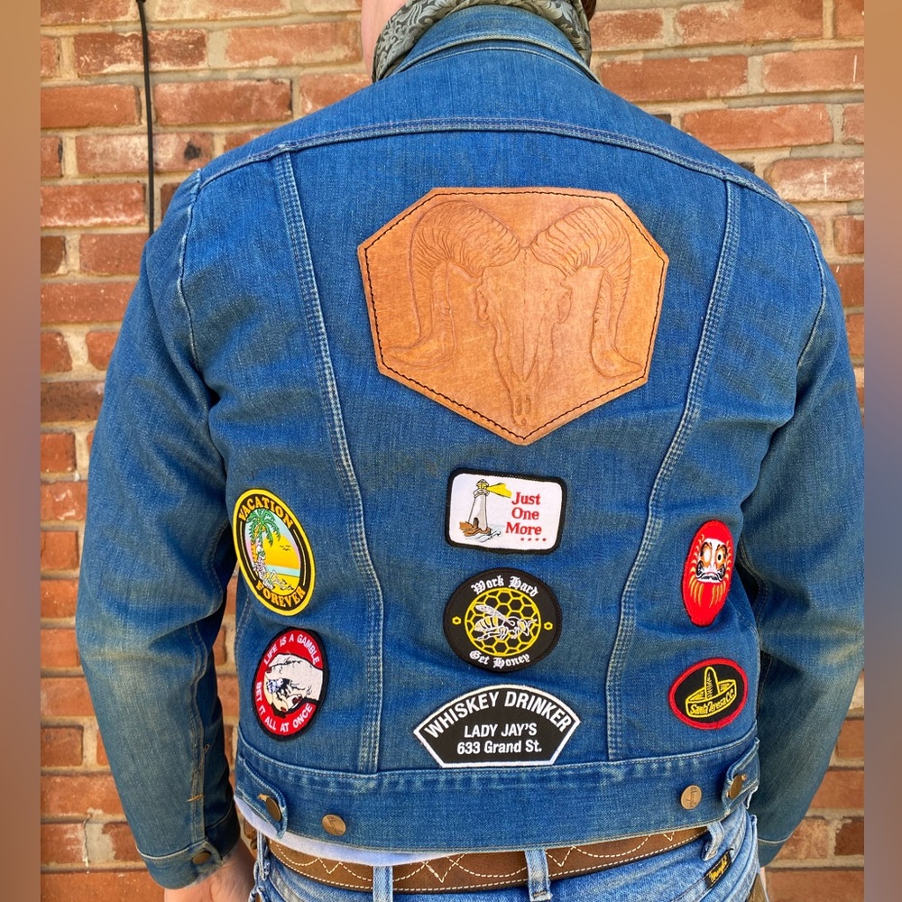 Vintage Wrangler denim jacket with patches